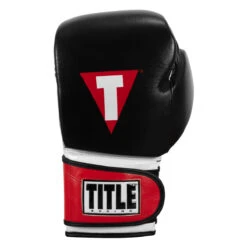 TITLE Boxing Gel Weighted Boxing Gloves 14 TITLE Boxing Gel Weighted Boxing Gloves -Knockout Gear glwbg bk wh rd 3 1