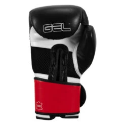 TITLE Boxing Gel Weighted Boxing Gloves 15 TITLE Boxing Gel Weighted Boxing Gloves -Knockout Gear glwbg bk wh rd 4 1