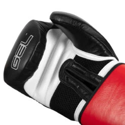 TITLE Boxing Gel Weighted Boxing Gloves 16 TITLE Boxing Gel Weighted Boxing Gloves -Knockout Gear glwbg bk wh rd 5 1