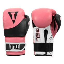 TITLE Boxing Gel Suspense Training Gloves 32 TITLE Boxing Gel Suspense Training Gloves -Knockout Gear gstge pk bk 01