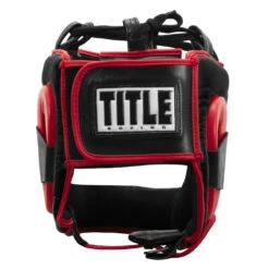 TITLE Boxing Face Saver Headgear 12 TITLE Boxing Face Saver Headgear -Knockout Gear hfsg bk rd 4 1