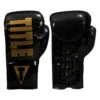 TITLE Boxing Inferno Intensity Lace Training Gloves 2 TITLE Boxing Inferno Intensity Lace Training Gloves -Knockout Gear itgli bk gd 01