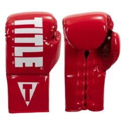 TITLE Boxing Inferno Intensity Lace Training Gloves -Knockout Gear itgli rd wh 001