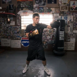 TITLE Boxing Inferno Intensity Lace Training Gloves -Knockout Gear itgli ace bk gd 3 1