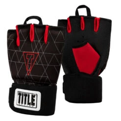 TITLE Boxing Defender Sublimated Glove Wraps -Knockout Gear ksgw bk rd 2 1