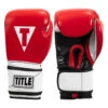 TITLE Boxing Premium Leather Performance Training Gloves 1 TITLE Boxing Premium Leather Performance Training Gloves -Knockout Gear lptg rd wh bk 001
