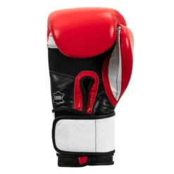 TITLE Boxing Premium Leather Performance Training Gloves -Knockout Gear lptg rd wh bk 004