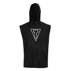 TITLE Boxing Outline Sleeveless Hoodie -Knockout Gear lta3 bk 2 1