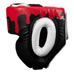 TITLE Boxing Gel Lava Leather Series Headgear 12 TITLE Boxing Gel Lava Leather Series Headgear -Knockout Gear mlvlhg bk wh rd 3 1