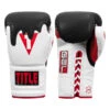 TITLE Boxing Gel Lava Leather Series Sparring Gloves -Knockout Gear mlvlsg wh rd bk 01