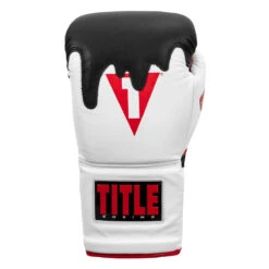TITLE Boxing Gel Lava Leather Series Sparring Gloves 13 TITLE Boxing Gel Lava Leather Series Sparring Gloves -Knockout Gear mlvlsg wh rd bk 03