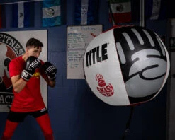 TITLE Boxing Mammoth Smash Double End Bag -Knockout Gear msbdeb bk wh rd 6