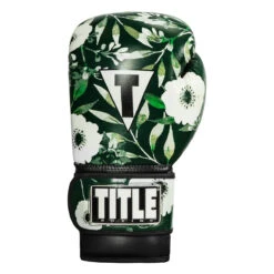 TITLE Boxing Floral Bag Gloves -Knockout Gear oaflbg gn bk 3 1