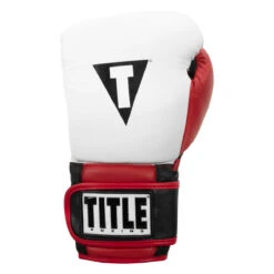 TITLE Boxing Gel Professional Series Training Gloves 12 TITLE Boxing Gel Professional Series Training Gloves -Knockout Gear pgstg wh bk 03