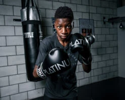 TITLE Platinum Prolific Boxing Bag Gloves -Knockout Gear plbg bk sv 2 1