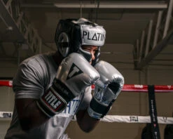TITLE Platinum Traditional Training Headgear 14 TITLE Platinum Traditional Training Headgear -Knockout Gear plhgt bk sv 3 1 1