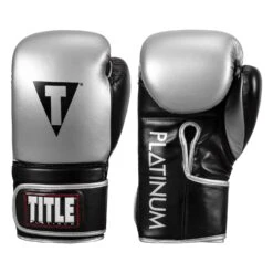 TITLE Platinum Prolific Training Gloves 26 TITLE Platinum Prolific Training Gloves -Knockout Gear pltg bk sv 1 1 1