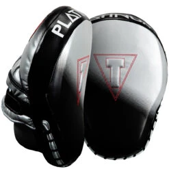 TITLE Platinum Proclaim Power Punch Mitts -Knockout Gear pprpm bk sv 3 1