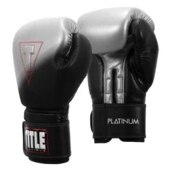 TITLE Platinum Proclaim Power Boxing Bag Gloves 11 TITLE Platinum Proclaim Power Boxing Bag Gloves -Knockout Gear ptppbg bk sv 02