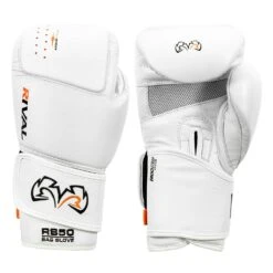 Rival Boxing Intelli-Shock Leather Bag Gloves 17 Rival Boxing Intelli-Shock Leather Bag Gloves -Knockout Gear rb50 wh 1 1