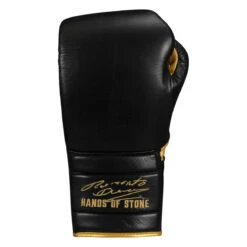 TITLE Boxing Roberto Duran Leather Sparring Gloves 13 TITLE Boxing Roberto Duran Leather Sparring Gloves -Knockout Gear rdsg bk gd 03