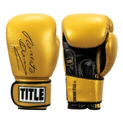 Knockout Gear 3 TITLE Boxing Roberto Duran Leather Training Gloves