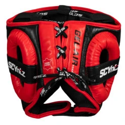 SCYntz Leather Headgear 20 SCYntz Leather Headgear -Knockout Gear scyhg bk rd 4 1
