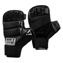 TITLE Boxing Leather Super Speed Bag Gloves 10 TITLE Boxing Leather Super Speed Bag Gloves -Knockout Gear sglv3 bk 02