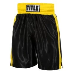 TITLE Boxing Edge Boxing Trunks 2.0 38 TITLE Boxing Edge Boxing Trunks 2.0 -Knockout Gear tbtc2 bk gd 1 1