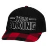 TITLE Boxing Plaid Flat Bill Adjustable Cap 2 TITLE Boxing Plaid Flat Bill Adjustable Cap -Knockout Gear tcap74 bk rd 1
