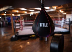 TITLE Boxing Gyro Balanced Leather Speed Bag -Knockout Gear tesbc