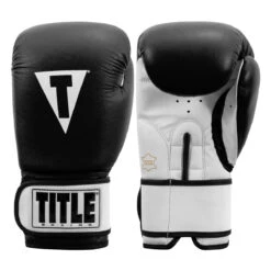 TITLE Premier Leather Super Bag Gloves 2.0 -Knockout Gear tsbg2 bk wh 001 1 1