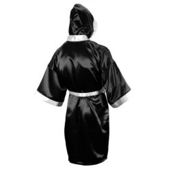 TITLE Boxing Full Length Robe -Knockout Gear tsrfl bk wh 3