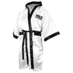TITLE Boxing Full Length Robe -Knockout Gear tsrfl wh bk 01 6