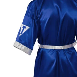 TITLE Boxing Pro Full Length Boxing Robe -Knockout Gear tsrfl2 bl wh 06