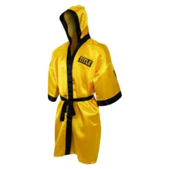 TITLE Boxing Pro Full Length Boxing Robe -Knockout Gear tsrfl2 gd bk 01