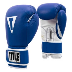 TITLE Boxing Pro Style Leather Training Gloves 3.0 24 TITLE Boxing Pro Style Leather Training Gloves 3.0 -Knockout Gear tvvtg3 bl wh 002