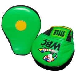 WBC By TITLE Boxing Focus Mitts 14 WBC By TITLE Boxing Focus Mitts -Knockout Gear wbcpm gn bk 4