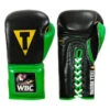 WBC By TITLE Boxing Sparring Gloves 1 WBC By TITLE Boxing Sparring Gloves -Knockout Gear wbcsg bk gn 01