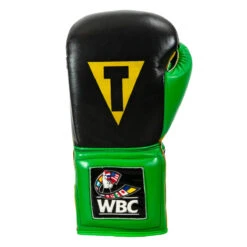 WBC By TITLE Boxing Sparring Gloves -Knockout Gear wbcsg bk gn 03