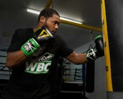 WBC By TITLE Boxing Sparring Gloves -Knockout Gear wbcsg bk gn 2