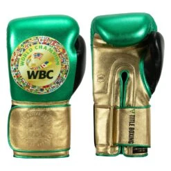 WBC By TITLE Boxing Green Belt Bag Gloves -Knockout Gear wgbbg gn gd bk 1 1 1