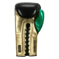 WBC By TITLE Boxing Green Belt Sparring Gloves -Knockout Gear wgbsg bk gd gn 4 1