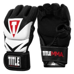 TITLE MMA Command Training Gloves -Knockout Gear xmctg bk wh 002