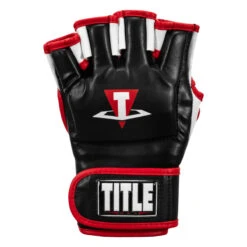 TITLE MMA Conflict Pro Fight Gloves -Knockout Gear xmfg bk wh rd 03
