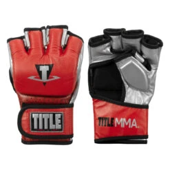 TITLE MMA Menace Metallic Training Gloves 31 TITLE MMA Menace Metallic Training Gloves -Knockout Gear xmmtg rd sv 001