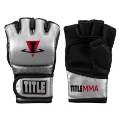 TITLE MMA Menace Metallic Training Gloves 23 TITLE MMA Menace Metallic Training Gloves -Knockout Gear xmmtg sv bk 001 1