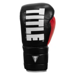 TITLE Boxing Leather Enforcer Pro Sparring Gloves -Knockout Gear xrvcsg bk sv 03