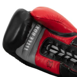 TITLE Boxing Leather Enforcer Pro Sparring Gloves -Knockout Gear xrvcsg bk sv 05
