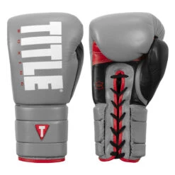TITLE Boxing Leather Enforcer Pro Sparring Gloves -Knockout Gear xrvcsg sv bk 01